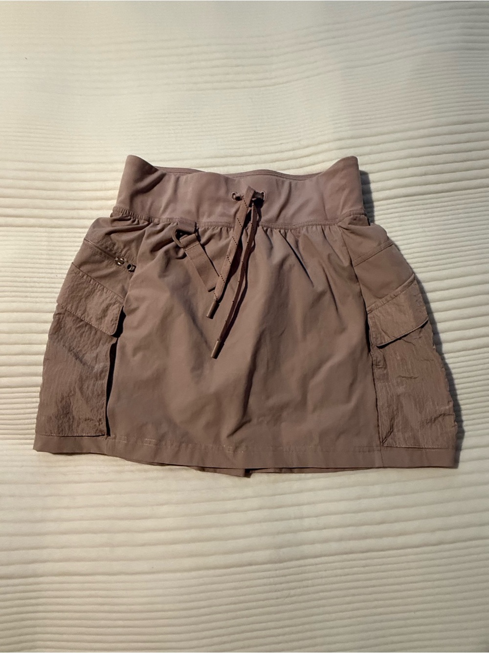 90 Degree By Reflex Taupe Utility Mini Skirt